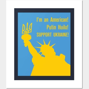 US Stand With Ukraine Posters and Art